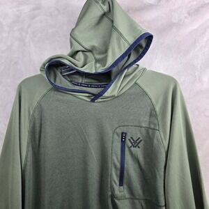 NEW Vortex Optics Men's XL Green Long Sleeve Hooded Pullover jacket‎